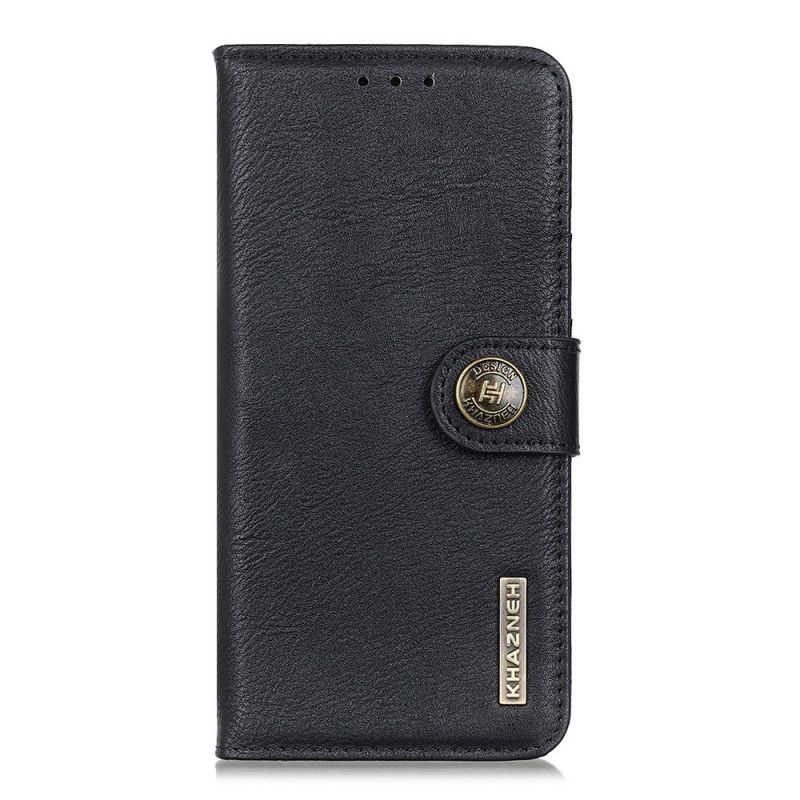 Etui Folio Xiaomi Redmi Note 8 Pro Szary Czarny Imitacja Skóry Khazneh Etui Ochronne