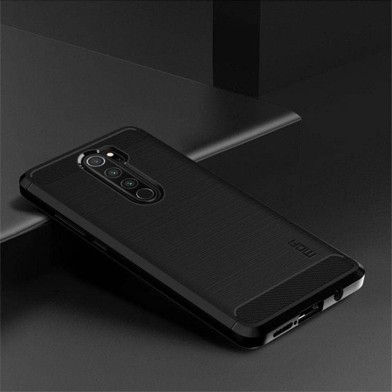 Etui Xiaomi Redmi Note 8 Pro Szary Czarny Mofi Szczotkowane Włókno Węglowe Etui Ochronne