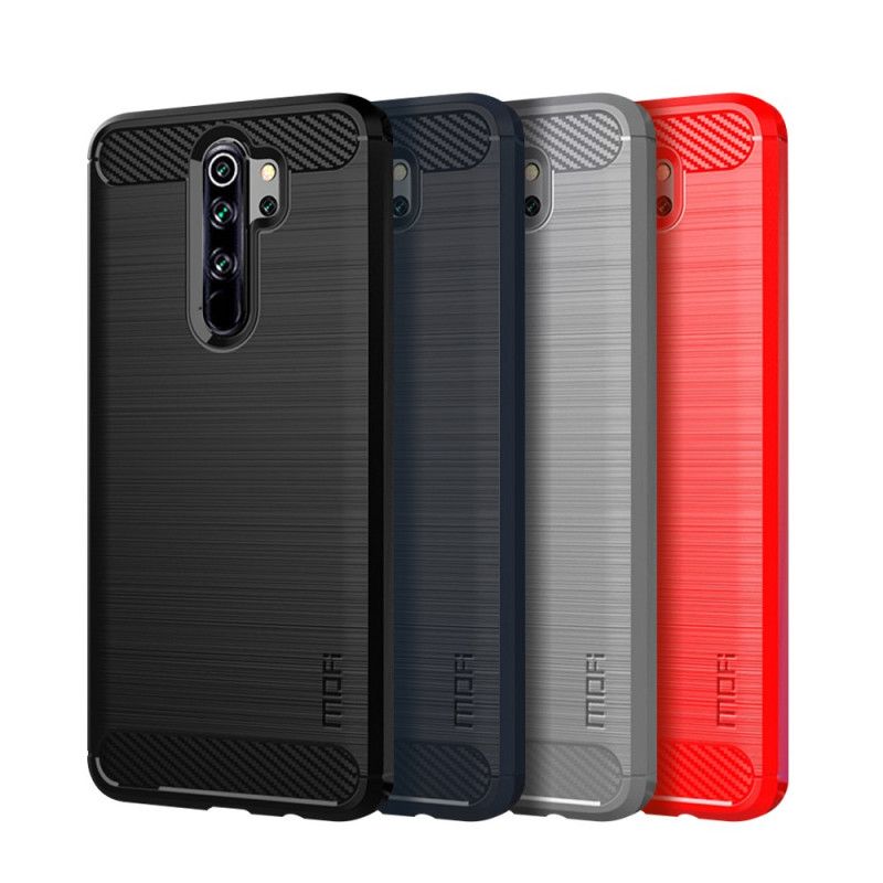 Etui Xiaomi Redmi Note 8 Pro Szary Czarny Mofi Szczotkowane Włókno Węglowe Etui Ochronne