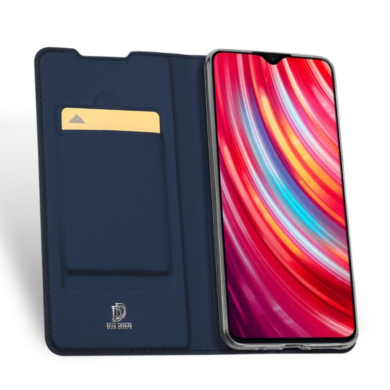 Flip Kotelot Xiaomi Redmi Note 8 Pro Granatowy Czarny Skóra Pro Dux Ducis Etui Ochronne