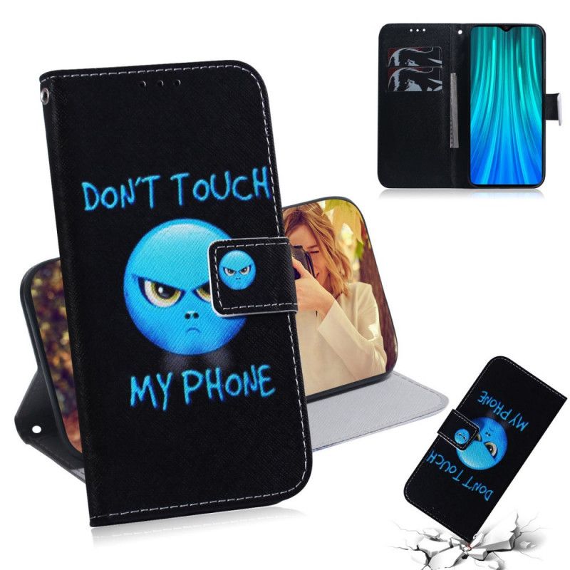 Skórzany Futerał Xiaomi Redmi Note 8 Pro Etui na Telefon Telefon Emoji