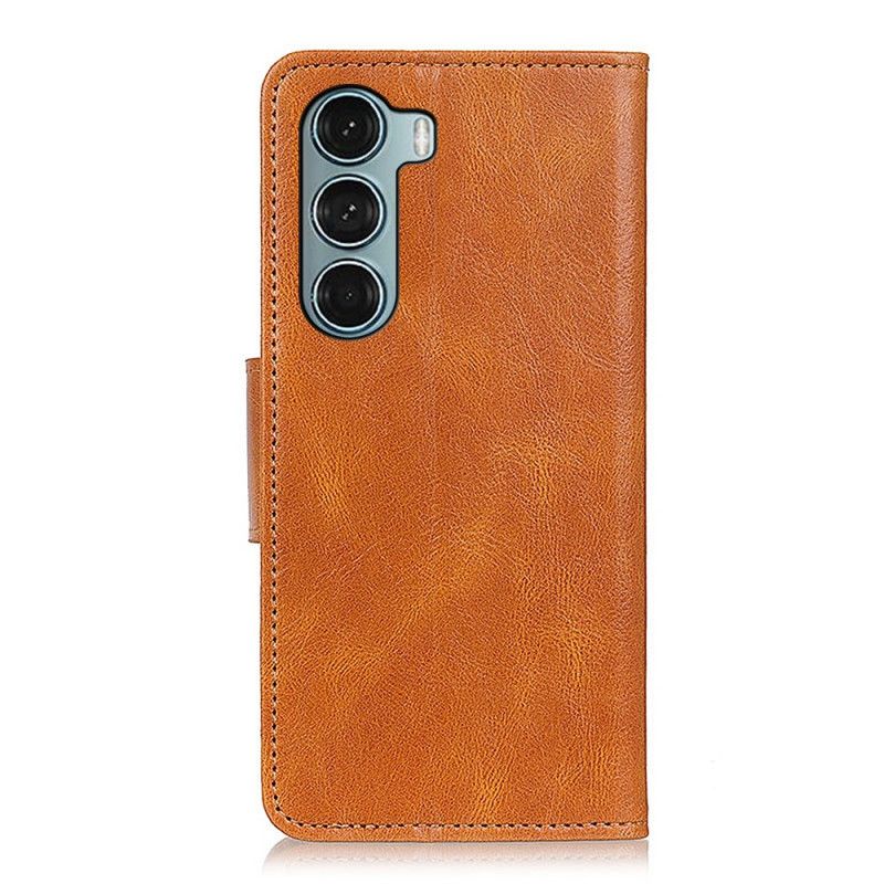 Etui Folio Moto G200 5g Dwustronne Zapięcie Z Efektem Skóry Etui Ochronne