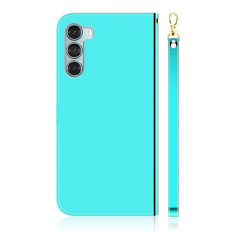 Obudowa Moto G200 5g Etui Na Telefon Faux Leather Mirror Cover