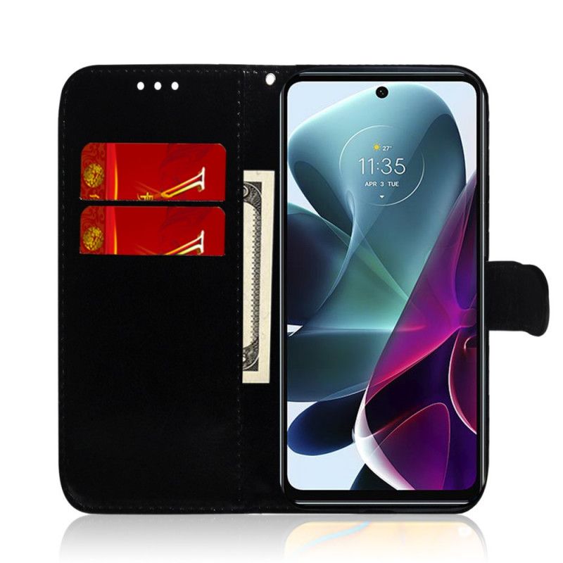 Obudowa Moto G200 5g Etui Na Telefon Faux Leather Mirror Cover