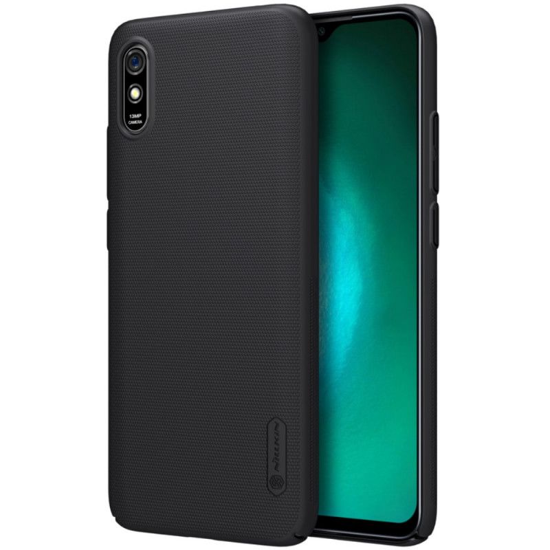 Etui Xiaomi Redmi 9A Biały Czarny Sztywny Matowy Nillkin Etui Ochronne