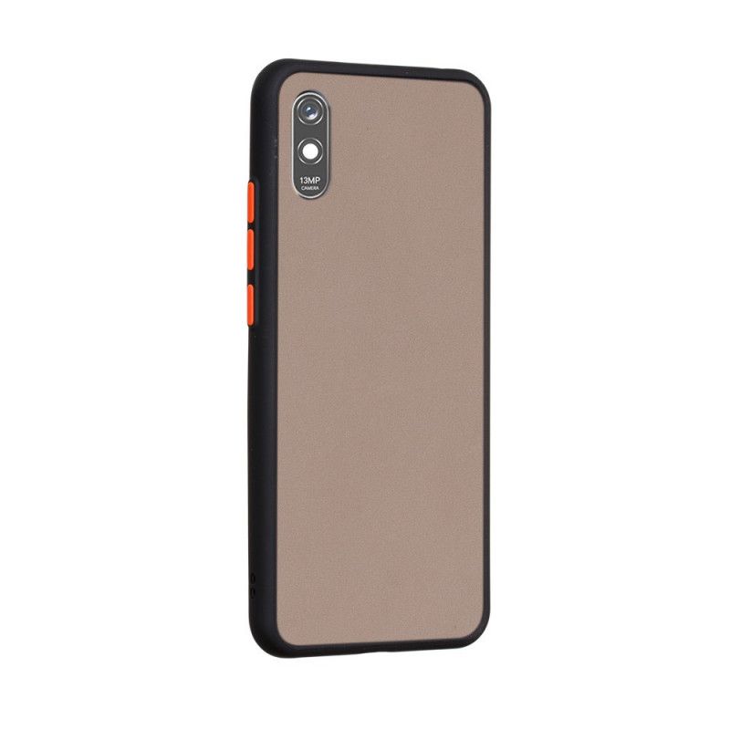 Etui Xiaomi Redmi 9A Czerwony Czarny Hybrydowa Silikonowa Konstrukcja Obręczy Etui Ochronne