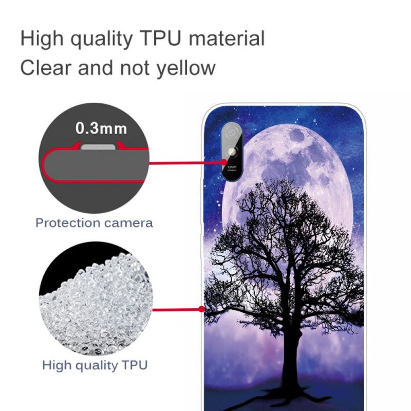 Futerały Xiaomi Redmi 9A Etui na Telefon Drzewo I Księżyc