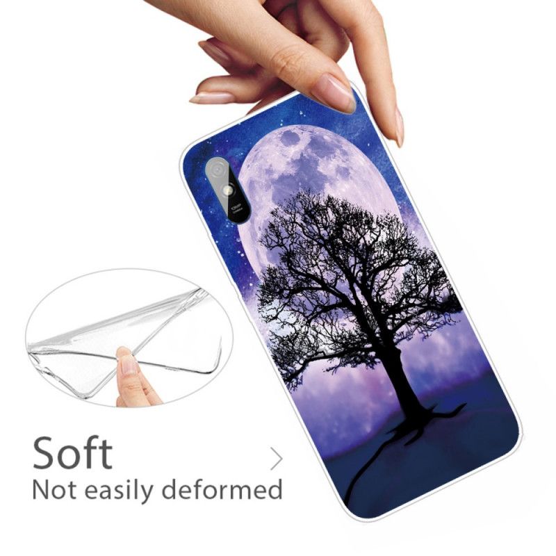 Futerały Xiaomi Redmi 9A Etui na Telefon Drzewo I Księżyc