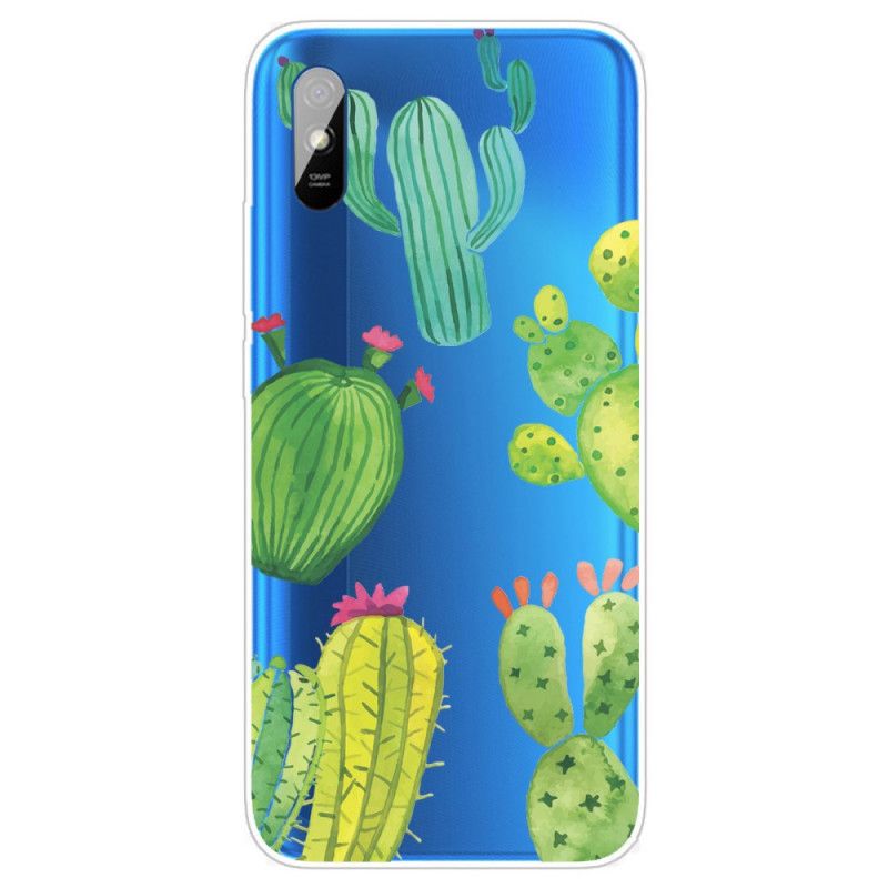 Futerały Xiaomi Redmi 9A Etui na Telefon Kaktus Akwarelowy