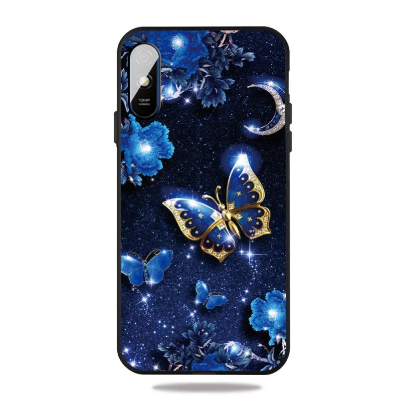 Futerały Xiaomi Redmi 9A Etui na Telefon Złoty Motyl