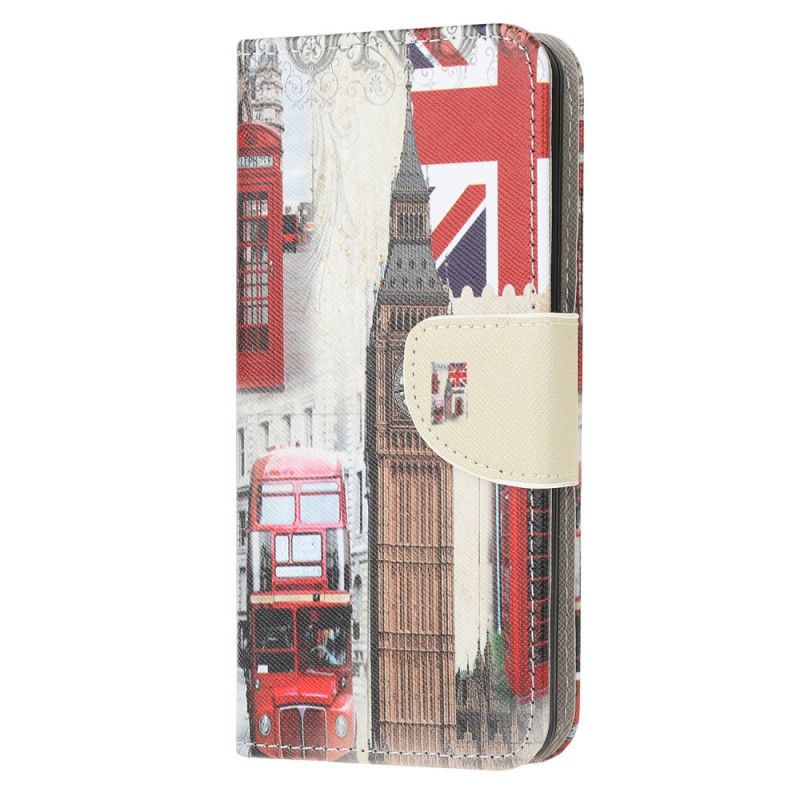 Skórzany Futerał Xiaomi Redmi 9A Etui na Telefon Londyńskie Życie