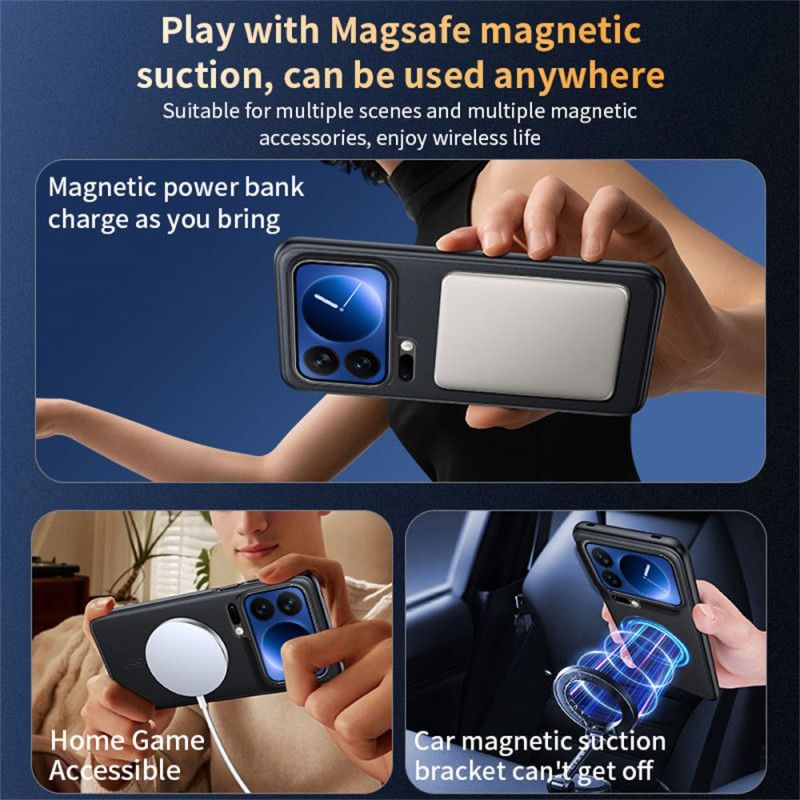 Etui Do Xiaomi 17 Pro Magnetyczne Etui Ze Sztucznej Skóry