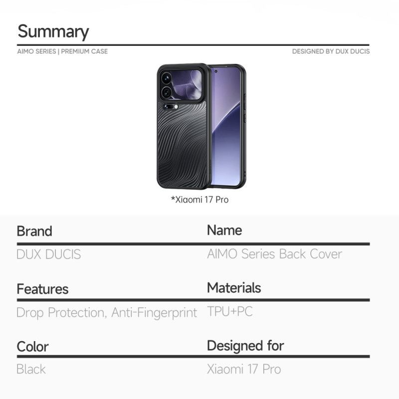 Etui Do Xiaomi 17 Pro Seria Aimo Dux Ducis