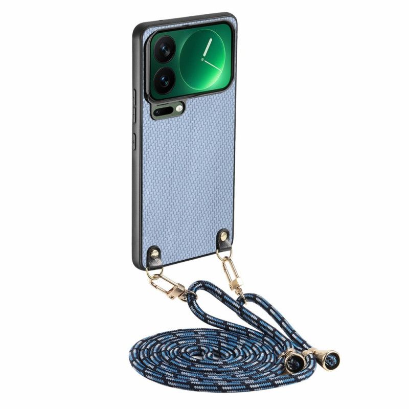 Etui Do Xiaomi 17 Pro Tekstura Włókna Węglowego