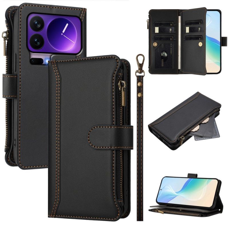 Etui Folio Do Xiaomi 17 Pro Portfel Z 9 Przegródkami Na Karty