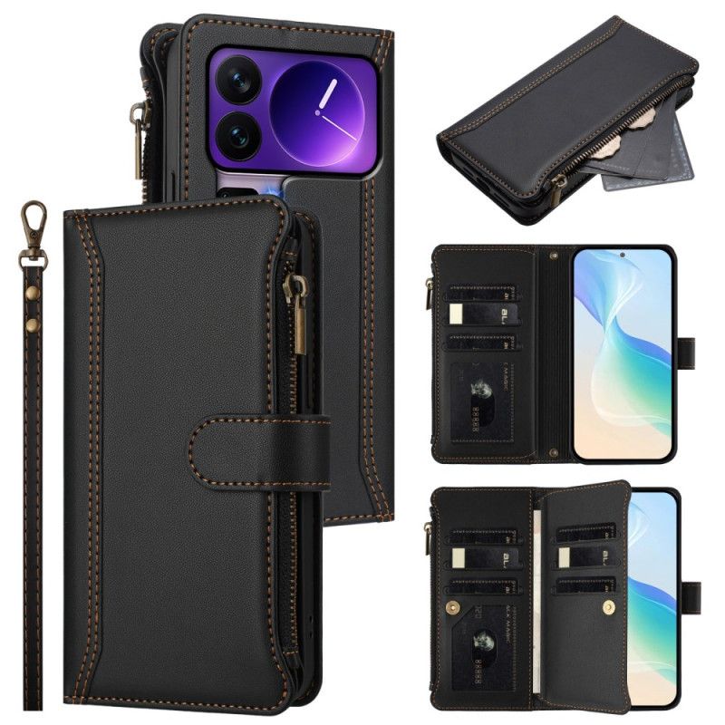 Etui Folio Do Xiaomi 17 Pro Portfel Z 9 Przegródkami Na Karty