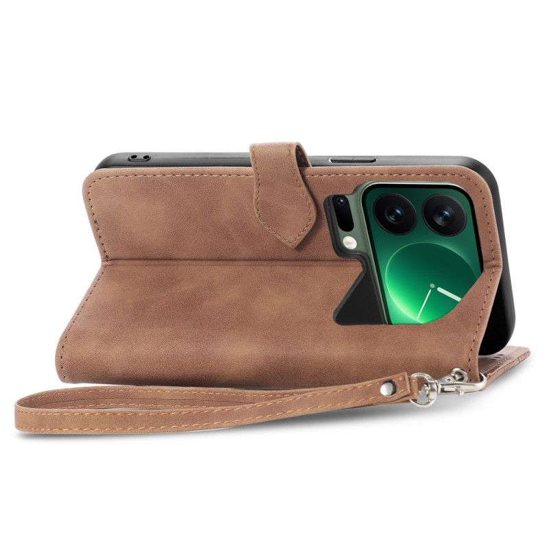 Etui Folio Do Xiaomi 17 Pro Portfel Z Koronkowym Wzorem