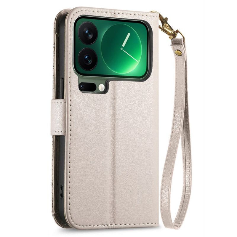 Etui Folio Do Xiaomi 17 Pro Wzór Kwiatowy I Liściasty