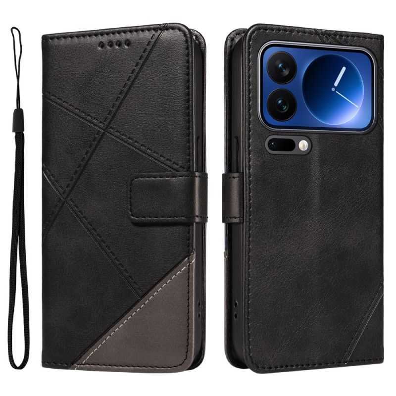 Etui Folio Xiaomi 17 Pro Dwukolorowy Efekt Skóry