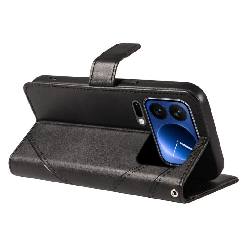 Etui Folio Xiaomi 17 Pro Dwukolorowy Efekt Skóry