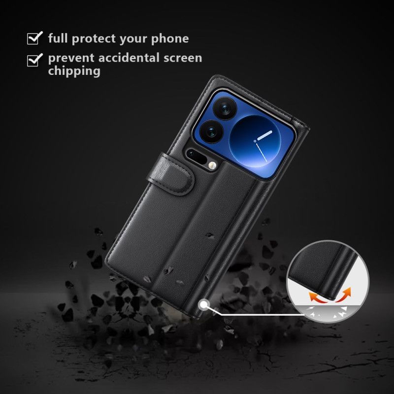 Etui Folio Xiaomi 17 Pro Prawdziwa Skóra Etui Ochronne