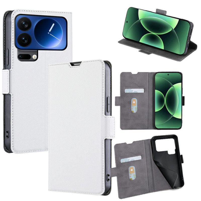 Etui Folio Xiaomi 17 Pro Sztuczna Skóra Z Podwójnym Zapięciem Etui Ochronne