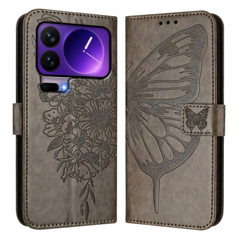 Etui Folio Xiaomi 17 Pro Wzór Paska Motylkowego Etui Ochronne