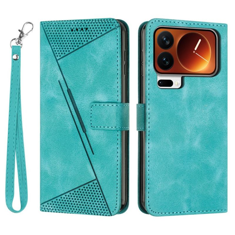 Etui Folio Xiaomi 17 Pro Wzór Trójkątny I Pasek