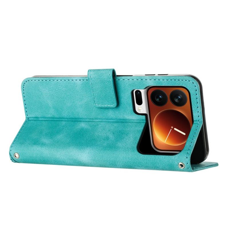 Etui Folio Xiaomi 17 Pro Wzór Trójkątny I Pasek