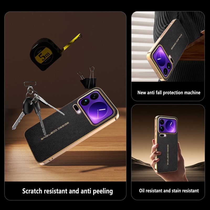 Etui Xiaomi 17 Pro Odporna Na Zarysowania Faktura Liczi Etui Ochronne