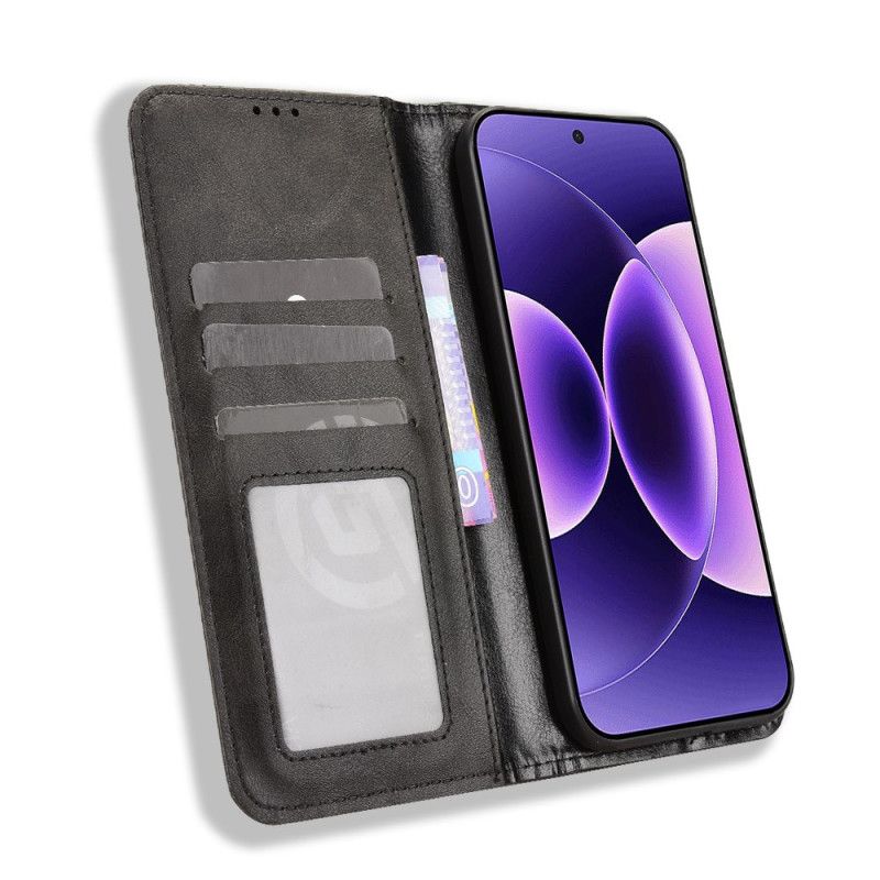 Flip Kotelot Xiaomi 17 Pro Etui Na Telefon Obramowanie W Stylu Vintage