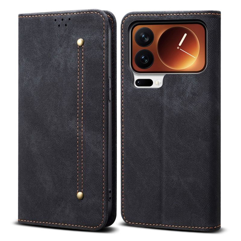 Flip Kotelot Xiaomi 17 Pro Styl Jeansowy Etui Ochronne