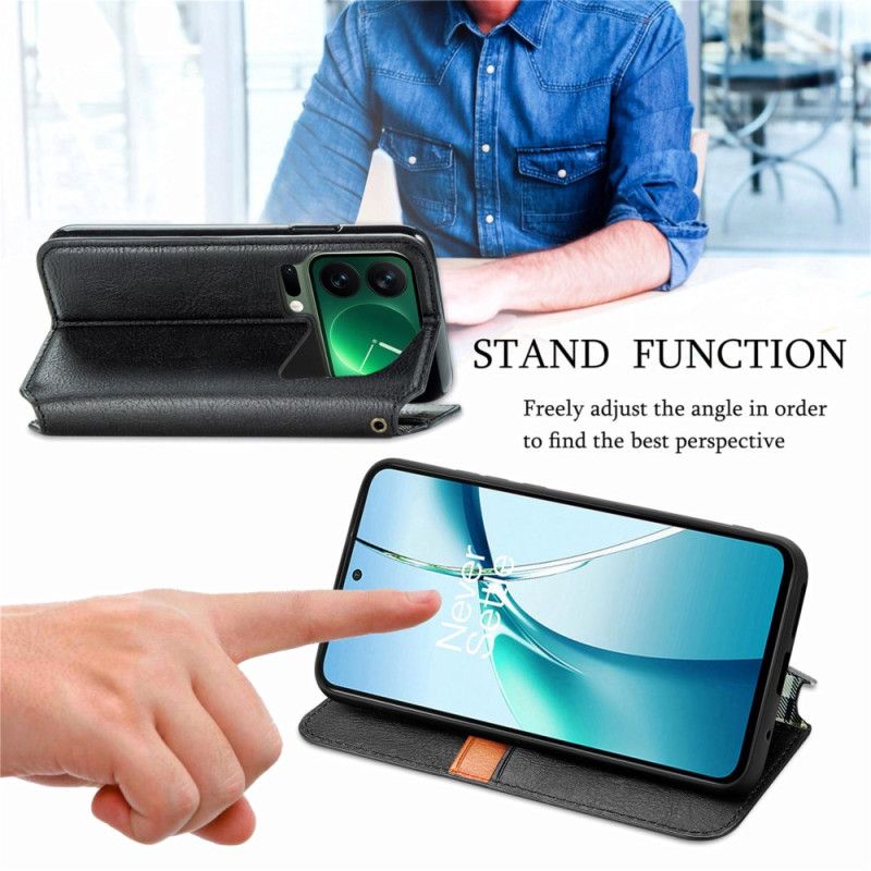 Flip Kotelot Xiaomi 17 Pro Wzór W Stylu Vintage Z Diamentami Etui Ochronne