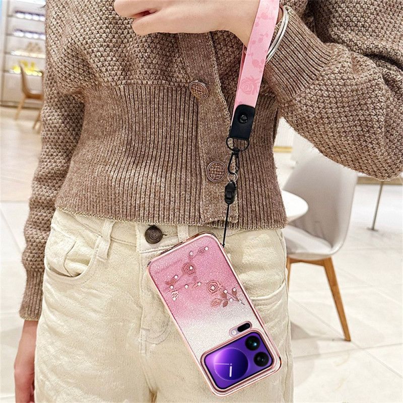 Futerały Xiaomi 17 Pro Etui Na Telefon Cyrkonie Z Paski