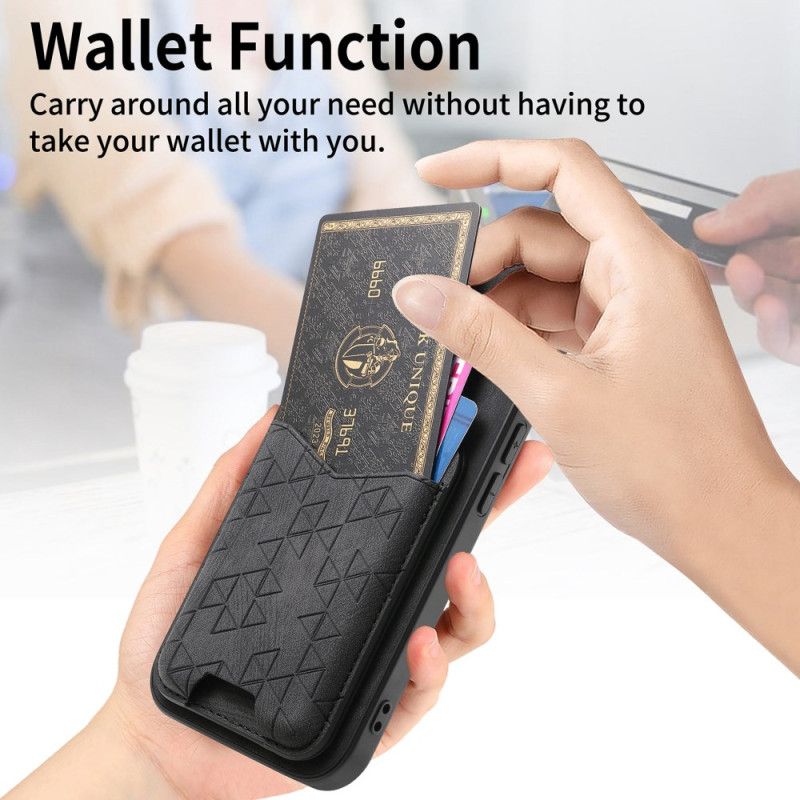 Futerały Xiaomi 17 Pro Etui Na Telefon Etui Na Karty I Stojak Z Grawerowanym Wzorem