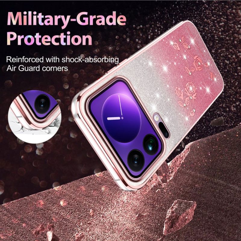 Futerały Xiaomi 17 Pro Etui Na Telefon Kwiaty I Cyrkonie