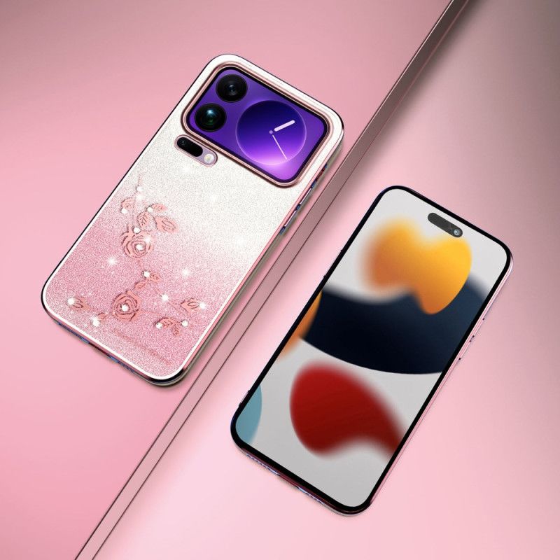 Futerały Xiaomi 17 Pro Etui Na Telefon Kwiaty I Cyrkonie