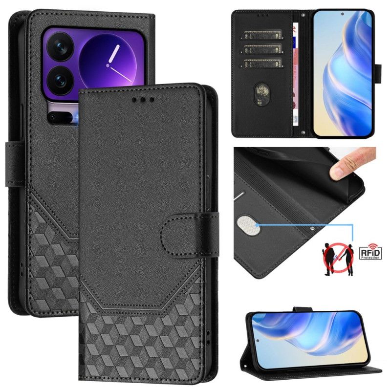 Obudowa Xiaomi 17 Pro Etui Na Telefon Blokada Rfid I Wzór Plastra Miodu