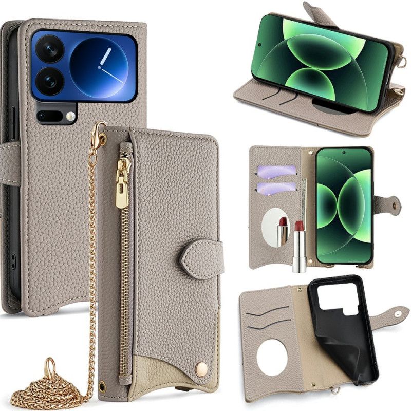 Pokrowce Xiaomi 17 Pro Portfel Z Łańcuszkiem