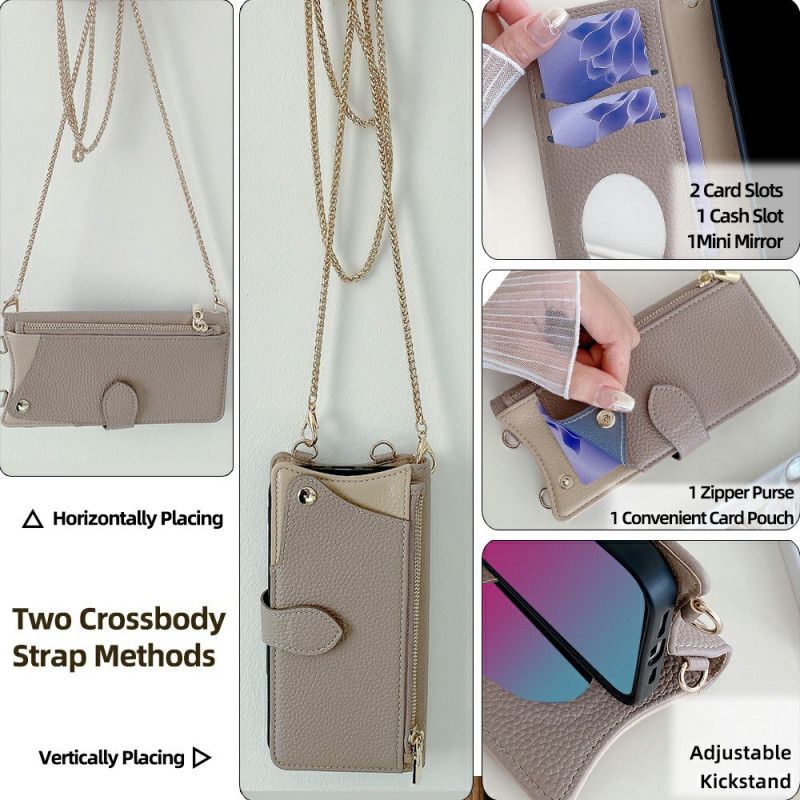 Pokrowce Xiaomi 17 Pro Portfel Z Łańcuszkiem