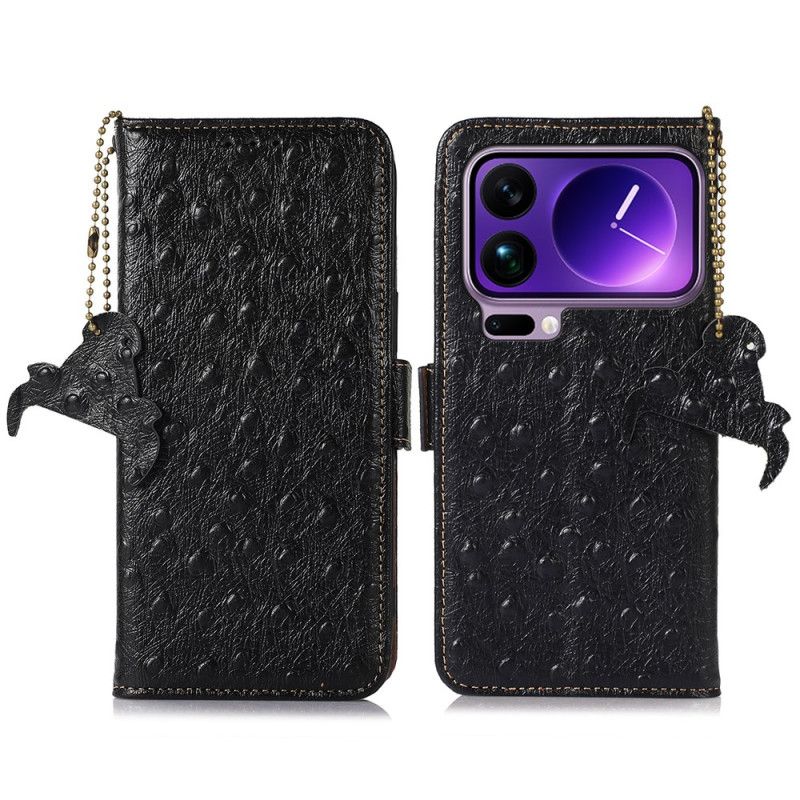 Skórzany Futerał Xiaomi 17 Pro Etui Na Telefon Blokada Rfid Z Prawdziwej Skóry