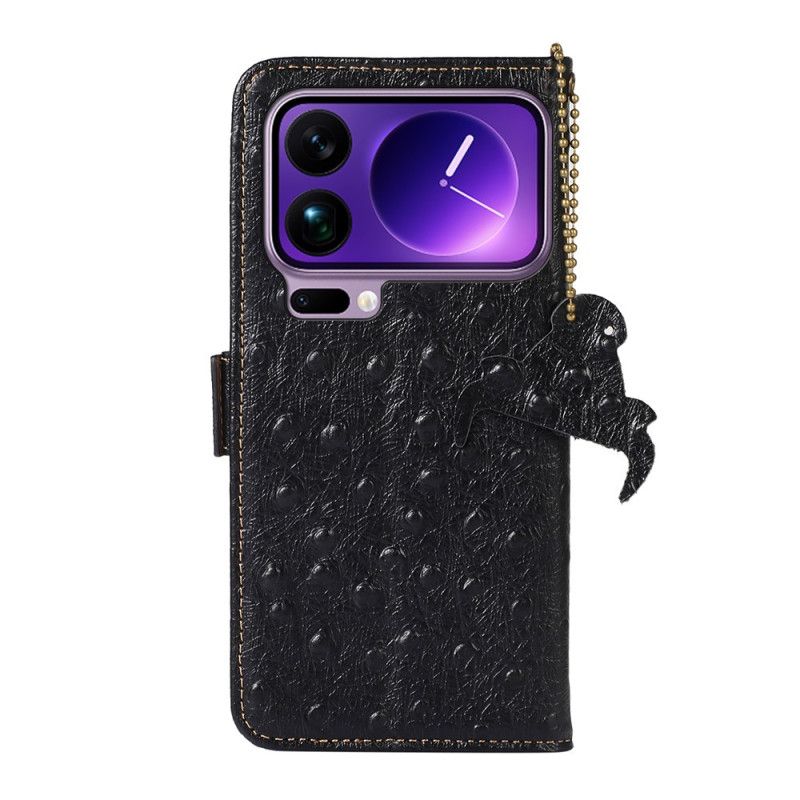 Skórzany Futerał Xiaomi 17 Pro Etui Na Telefon Blokada Rfid Z Prawdziwej Skóry