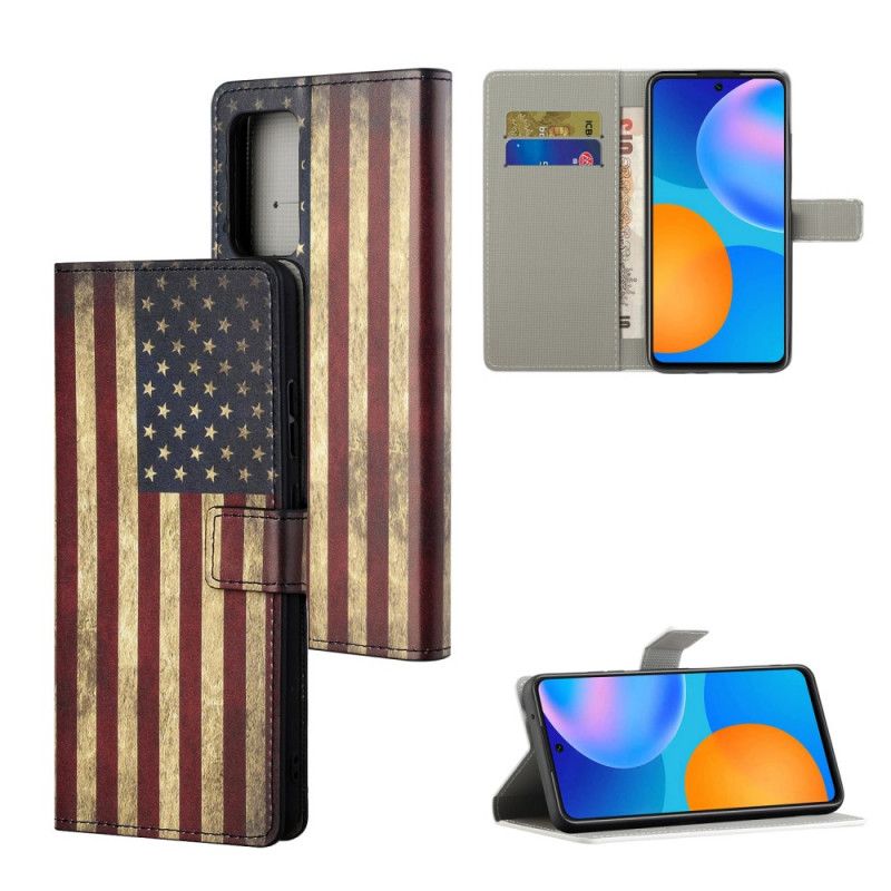 Etui Folio Xiaomi Redmi Note 10 Pro Flaga Amerykańska Etui Ochronne