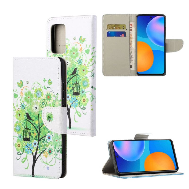 Etui Folio Xiaomi Redmi Note 10 Pro Zielone Drzewo