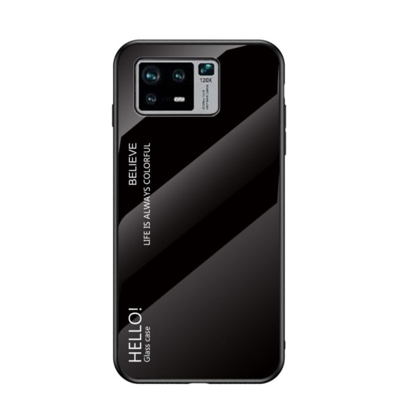 Etui Xiaomi Mi 11 Pro Biały Czarny Witam Szkło Hartowane