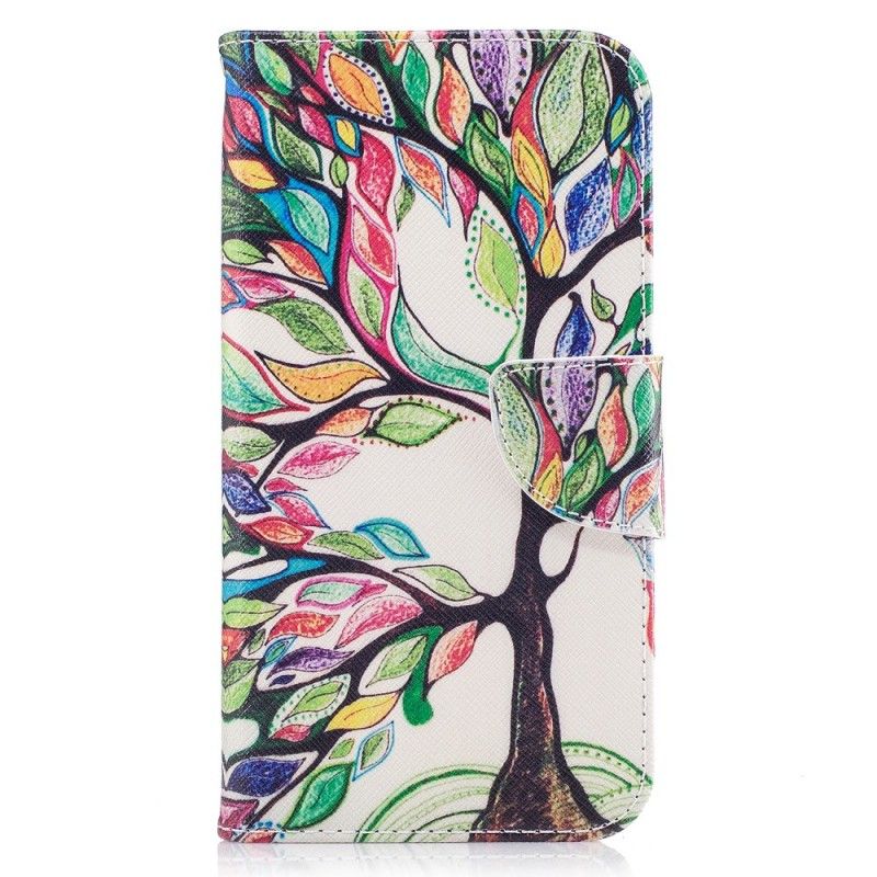 Etui Folio Samsung Galaxy J5 2017 Kolorowe Drzewo Etui Ochronne