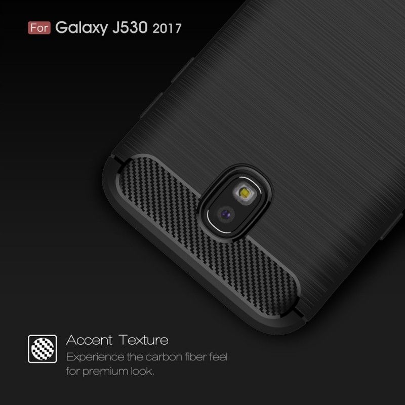 Etui Samsung Galaxy J5 2017 Czerwony Czarny Szczotkowane Włókno Węglowe Etui Ochronne