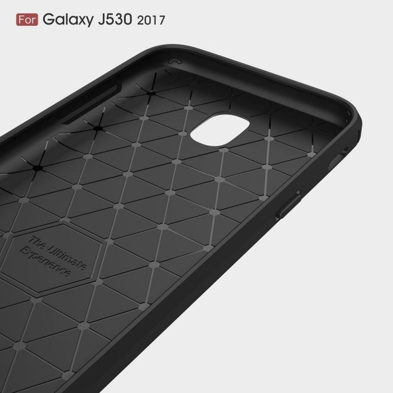 Etui Samsung Galaxy J5 2017 Czerwony Czarny Szczotkowane Włókno Węglowe Etui Ochronne