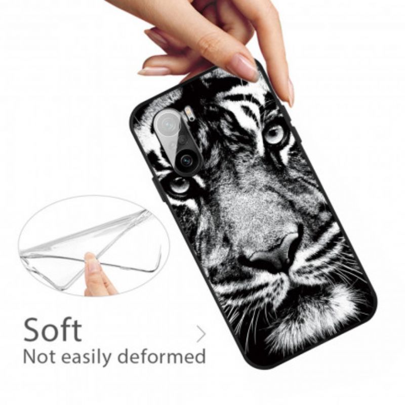 Etui Do Xiaomi Mi 11i 5g / Poco F3 CZarno-biały Tygrys