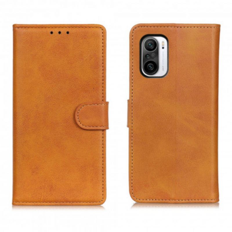 Etui Folio Xiaomi Mi 11i 5g / Poco F3 Retro Matowy Efekt Skóry